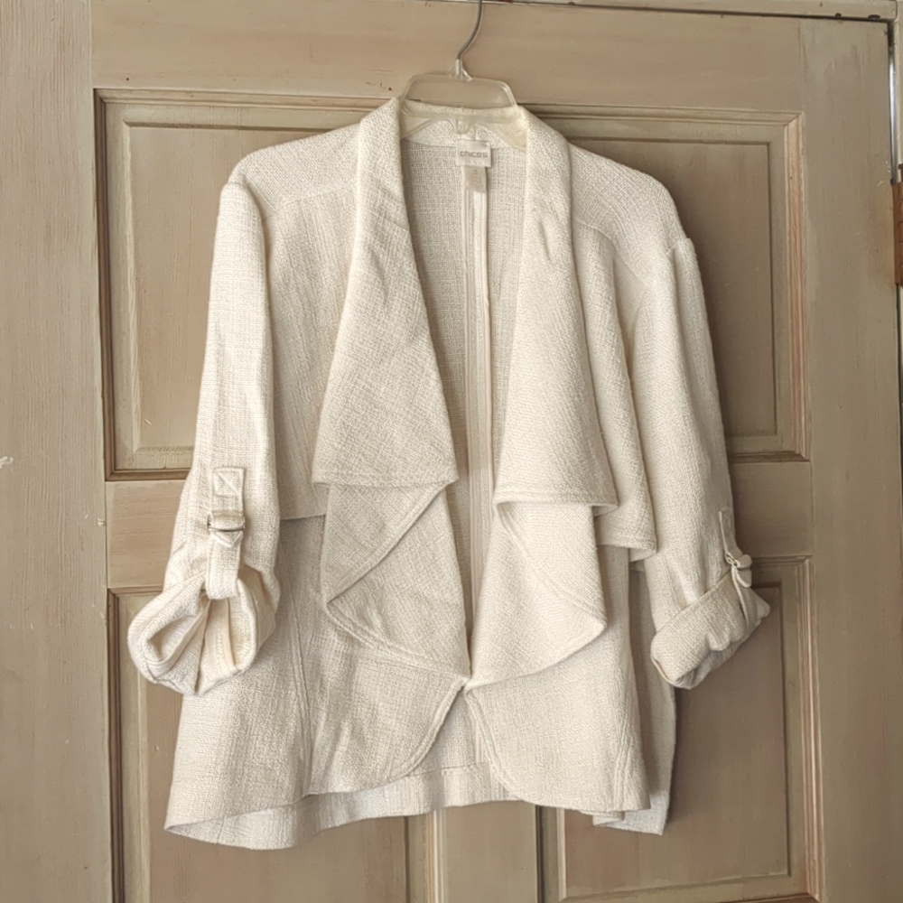 Chico's Ivory swing jacket